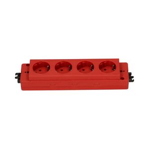 Contactblok 4x 230V RA type 910 GST o.g. in/uit rood