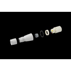 Connector 3-polig met trekontlasting IP66 grijs (LCS 75/ 3 PRO)