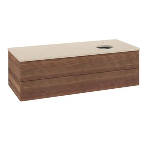 Wastafelonderkast Antao 1200x360x500mm Warm Walnut K23153HM
