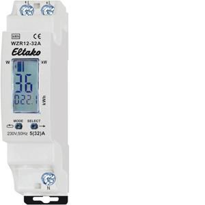 1-fase DIN-rail kWh meter voor maximaal 32A, met reset.