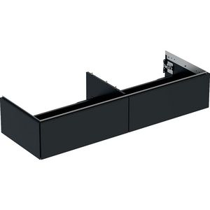 Wastafelonderkast 2x la 135cm zwart mat ONE