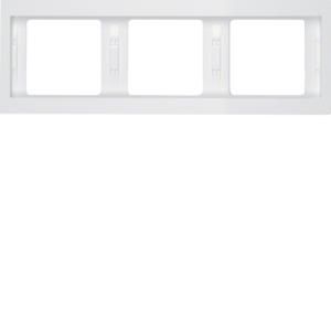 Afdekraam 3-v hor. berker K.1 polar wit glans