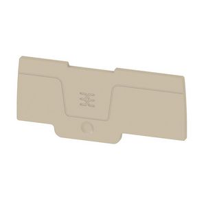 Afsluit- eindplaat d.beige h:76.05mm b:2mm V-0, VVE=20