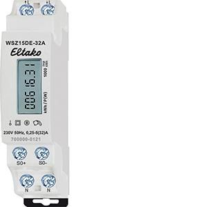 1-fase DIN-rail kWh meter voor maximaal 32A, zonder MID.