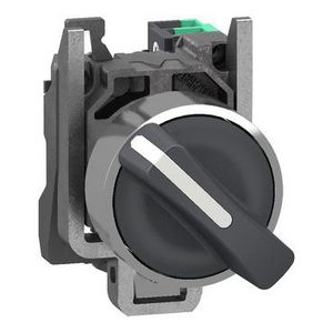 Keuzeschakelaar Harmony XB4 metaal zwart 22mm 2 standen vast