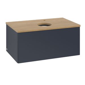 Wastafelonderkast Antao 800x360x500mm Mid.Blue Matt Lacquer K30051HG
