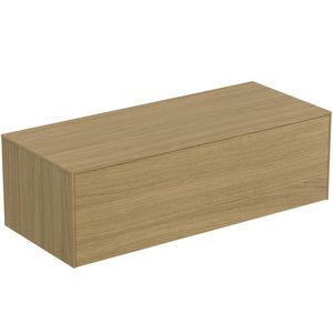 Conca wastafelmeubel 120x50x37cm 1 lade afdekblad zonder uitsnijding light oak