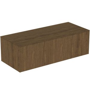 Conca wastafelmeubel 120x50x37cm 1 lade afdekblad zonder uitsnijding dark walnut