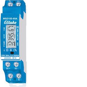 1-fase DIN-rail kWh meter voor maximaal 65A, met MID/geijkt.