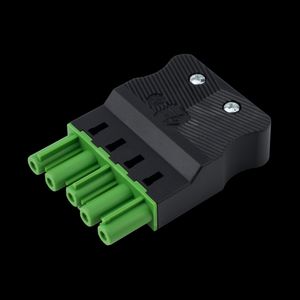 Steker vlak 5-polig 2 5 mm2 female groen (AC166 GBUF/525) VVE=10