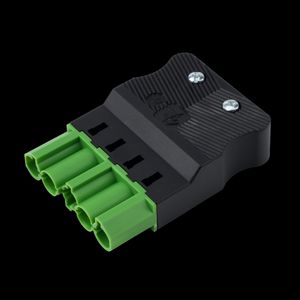 Steker vlak 5-polig 2 5 mm2 male groen (AC166 GSTF/525) VVE=10