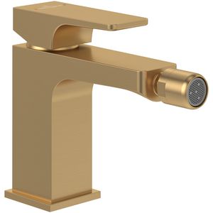 Eengreeps bidetkraan Architectura Square Brushed Gold
