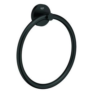 Essentials handdoekring mat zwart (prof)