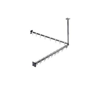 System2 douchegordijn-set inc. plafondsteun 800mm chroom