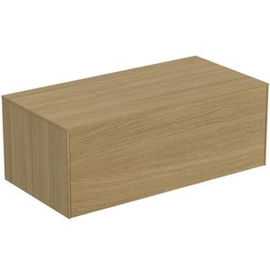 Conca wastafelmeubel 100x50x37cm 1 lade afdekblad zonder uitsnijding light oak