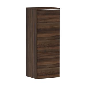 Half Hoge kast Dark Walnut 400/350, scharnieren links greepkleur mat wit Xelu Q