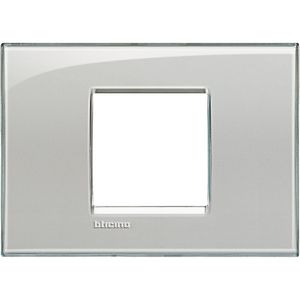 Afdekplaat breed 2 modulen cold grey Livinglight