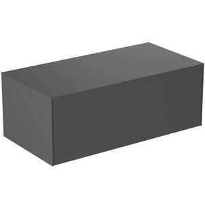 Conca wastafelmeubel 100x50x37cm 1 lade afdekblad zonder uitsnijding mat antraciet