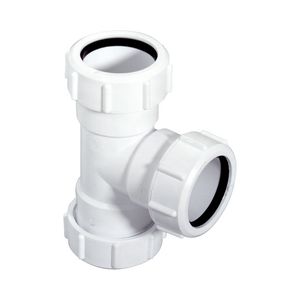 T-Stuk PP wit 40mm klem VVE=150 McAlpine
