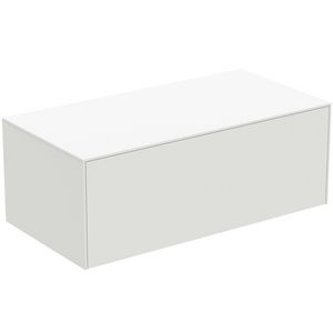 Conca wastafelmeubel 100x50x37cm 1 lade afdekblad zonder uitsnijding matt white