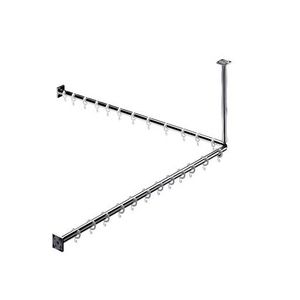 System2 douchegordijn-set inc. plafondsteun 1200mm chroom