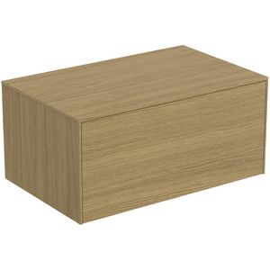 Conca wastafelmeubel 80x50x37cm 1 lade afdekblad zonder uitsnijding light oak