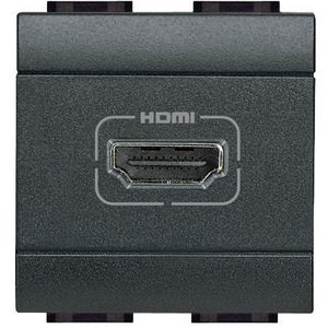 Connector HDMI 2 modulen antraciet Livinglight
