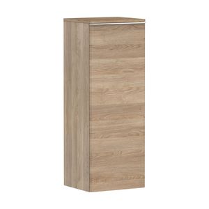 Half Hoge kast Natural Oak 400/350, scharnieren links greepkleur mat wit Xelu Q