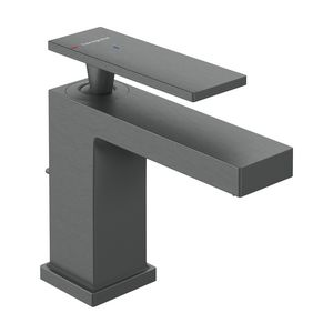 Tecturis E 1-hendel wastafelkraan 80 CoolStart EcoSmart+ Brushed Black Chrome