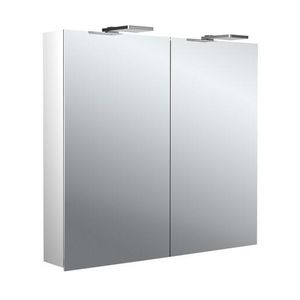 Led-spiegelkast Flat-2 Style 800mm aluminium opbouw 2 deuren H=711mm