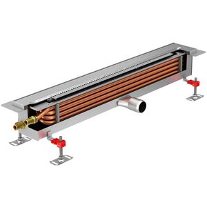 Douchegoot-WTW Showerdrain X L=900mm met flens zijaansl. wateraansl. links incl. rooster/vast puthuis/stankslot