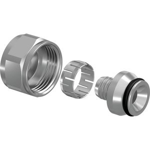 Klemkoppeling Q&E 3/4" Euroconus CV 6bar 16x2mm