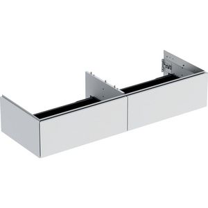 Wastafelonderkast 2x la 135cm mat wit ONE