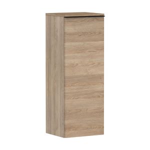 Half Hoge kast Natural Oak 400/350, scharnieren links greepkleur mat zwart Xelu Q
