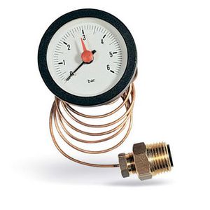 Manometer M3A-ABS Clips DN40 0-4B Incl. capillair 500mm 1/4"