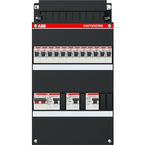 Installatiekast 12x achter 3x 30mA + HS 1-f Installatiekast