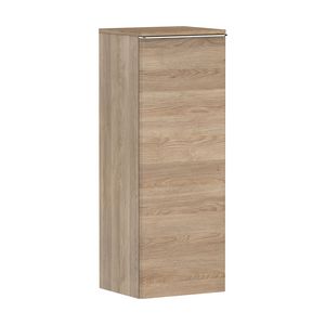 Half Hoge kast Natural Oak 400/350, scharnieren links greepkleur chroom Xelu Q