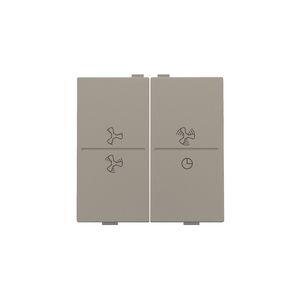 2-voudige toets ventilatoropdruk 0 - 3 RF schakelaar bronze