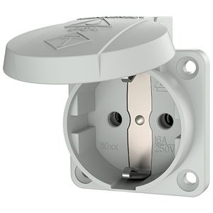 Inbouwwandcontactdoos 16A 2P+A 230V IP54 SCHUKO grijs