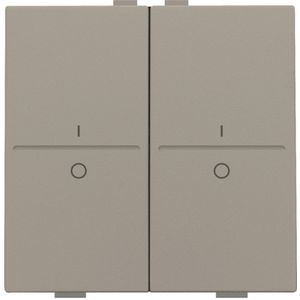 2-voudige toets met opdruk I en 0 RF schakelaar/knop bronze