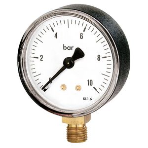 Buisveermanometer FR250 M1 Staal DN100 radiaal 1/2" 0-10bar