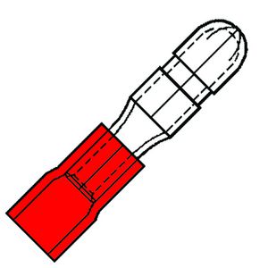 Kist a 100st. geisoleerde rondsteker 4mm 0,5-1,5mm² PVC