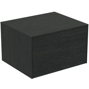 Conca wastafelmeubel 60x50x37cm 1 lade afdekblad zonder uitsnijding smoked oak