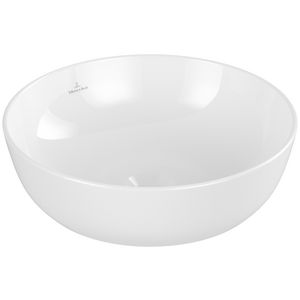 Opzetwaskom rond ARTIS Ø430mm kleur buitenzijde Stone white C+ binnenzijde wit zonder overloop