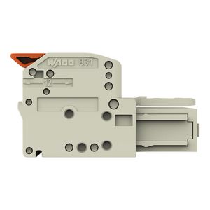1-draads female steker Hendel Push-in CAGE CLAMP zwart VVE=8