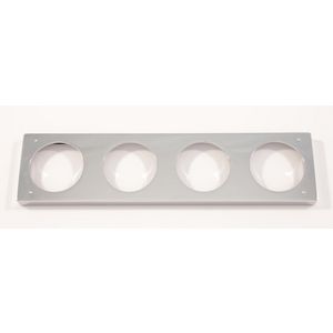 Distance frame escutcheon 4hole chroom