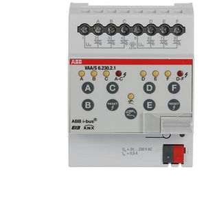 Verwarmingsaktor KNX handbed 6-voudig 230V AC DIN-rail (VAA/S 6.230.2.1)