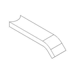 Uitloop 156x34x38mm chr