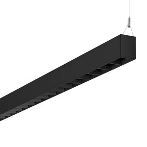 LED-Pendelarmatuur 3000K 51W DALI zwart raster d+i