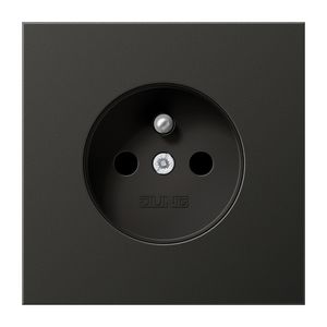 Wandcontactdoos antraciet m.penaarde &ki.beveil. LS